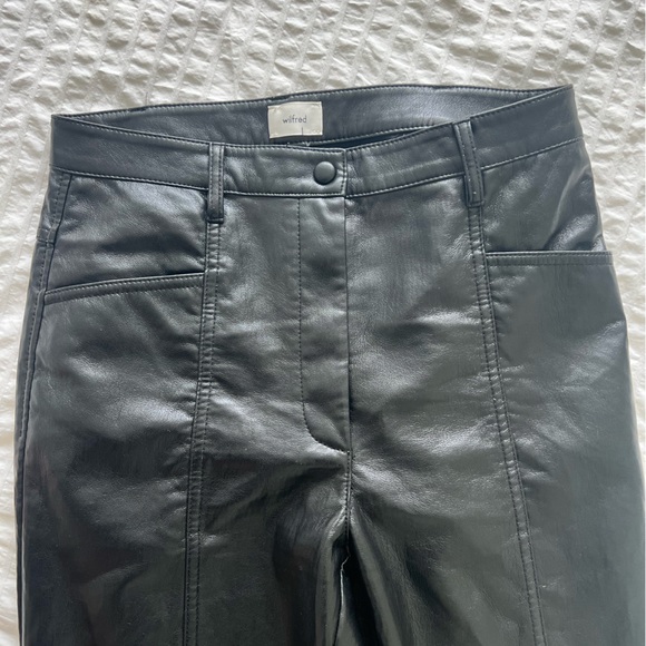 Aritzia Wilfred - Rebel Vegan Leather Pants - Black - Picture 11 of 11